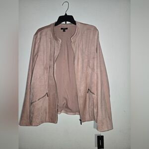 New Alfani Faux-Suede Jacket Pink Size XL